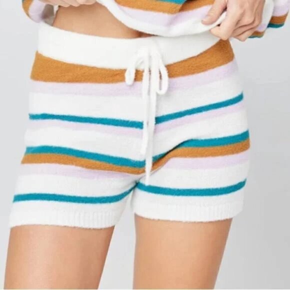 New L*Space Soul Samba Striped Lounge Swim Beach Cover-Up Shorts NWT - Picture 6 of 13